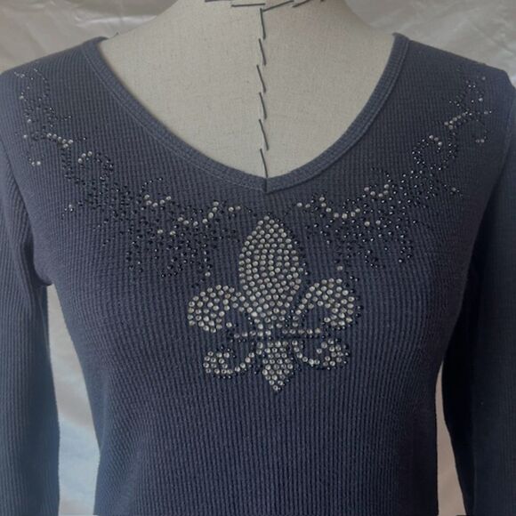 Reba grunge black sequin top - Picture 3 of 6